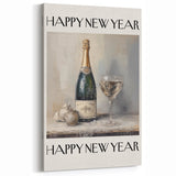 Elegant Champagne Celebration - New Year Wall Art Print