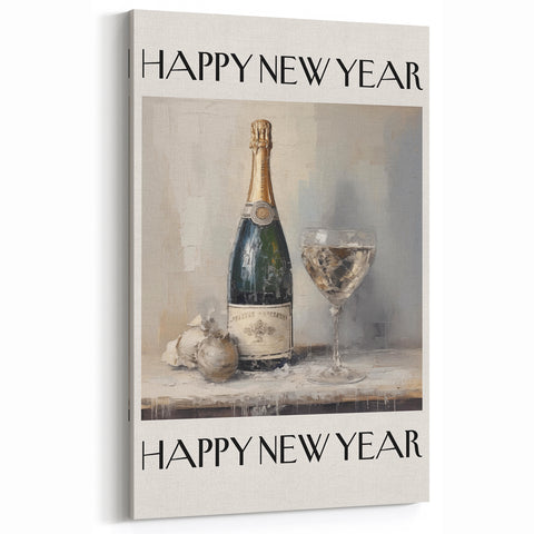 Champagne Toast Celebration - New Year’s Eve Wall Art Print