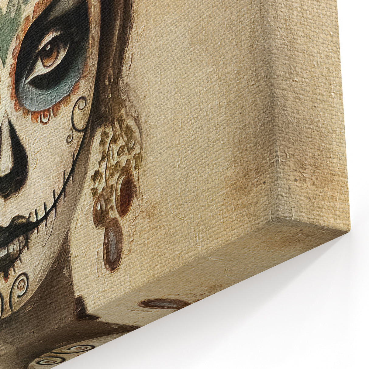 Elegant Rose Catrina – Día de los Muertos Canvas Art