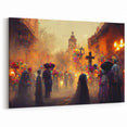 Golden Glow Procession – Día de los Muertos Art Prints