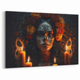Candlelit Catrina Portrait – Día de los Muertos Wall Art