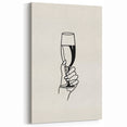 Minimalist Champagne Toast - New Year’s Eve Wall Art Print