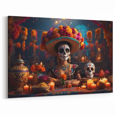 Festive Catrina Altar – Día de los Muertos Art Prints