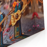 Mariachi Skeletons Celebration – Día de los Muertos Wall Art