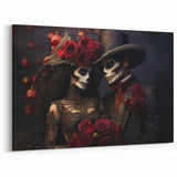 Romantic Skeleton Couple – Día de los Muertos Art Prints