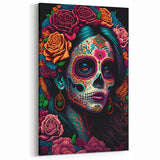 Colorful Catrina Portrait – Day of the Dead Wall Art