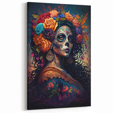 Floral Catrina Portrait – Day of the Dead Decorations