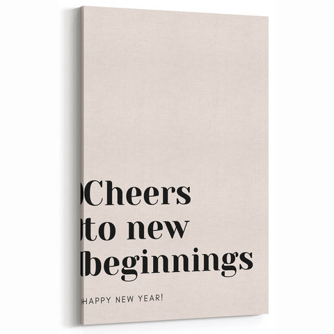 Cheers to New Beginnings - New Year's Eve Wall Art Print
