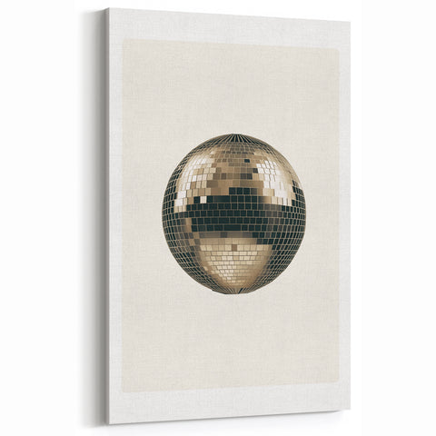 Golden Disco Ball Celebration - New Year's Eve Wall Art Print