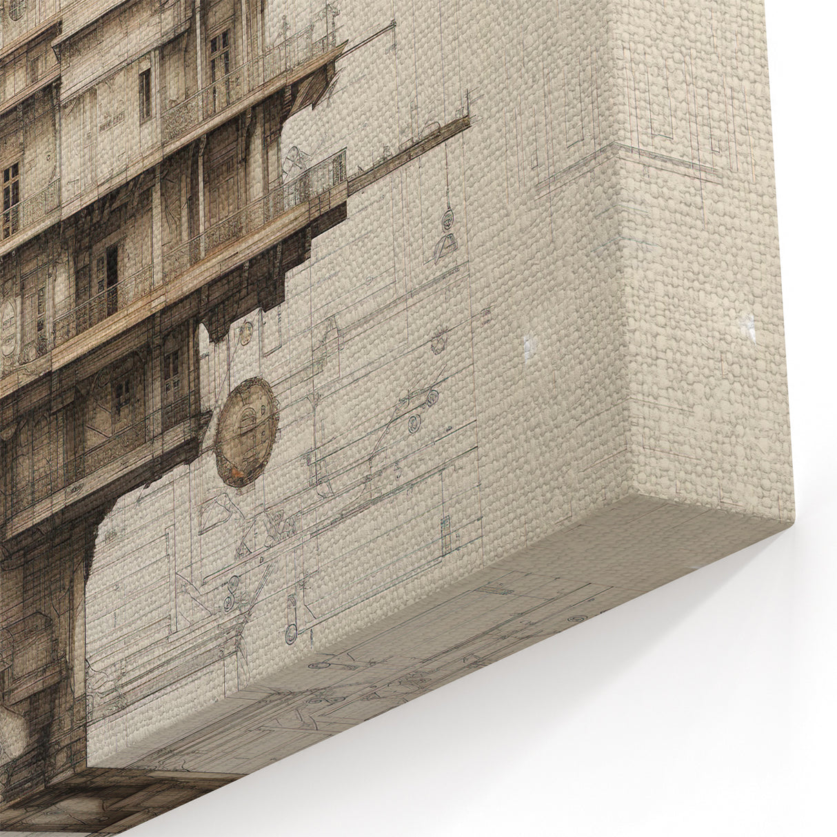 Architectural Wall Art - Vintage Mansion Illustration