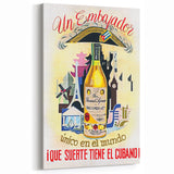 Vintage Bacardi Rum Poster - Retro Cuban Advertising Art