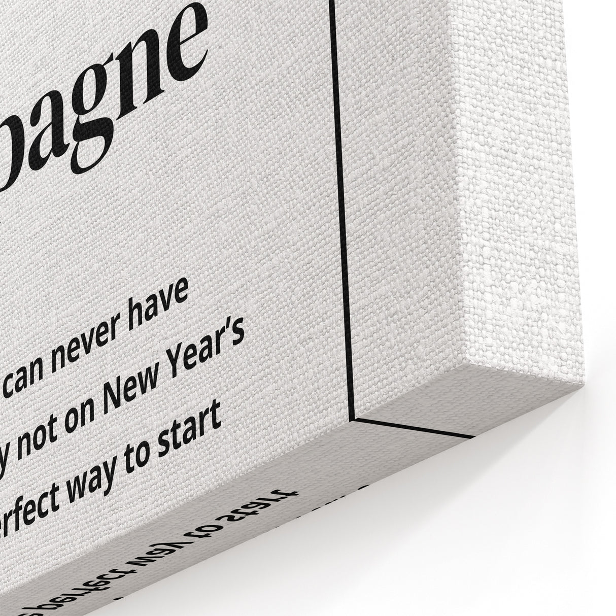 Champagne Definition Print - New Year's Eve Wall Art Decor