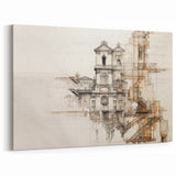Architectural Wall Art - Historic Church Illustration
