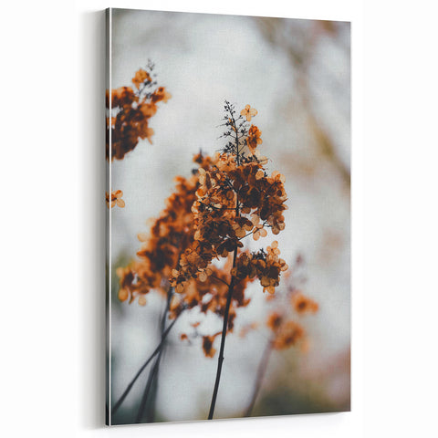 Golden Autumn Blossoms - Fall Wall Art Autumn Canvas Art