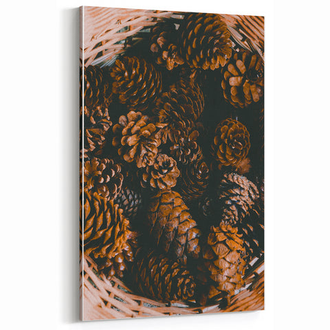 Rustic Pinecones - Fall Wall Art Autumn Canvas Art Print