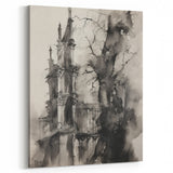 Architectural Wall Art - Gothic Tower Illustration