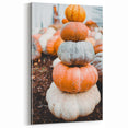 Stacked Harvest Pumpkins - Fall Wall Art Autumn Canvas Art