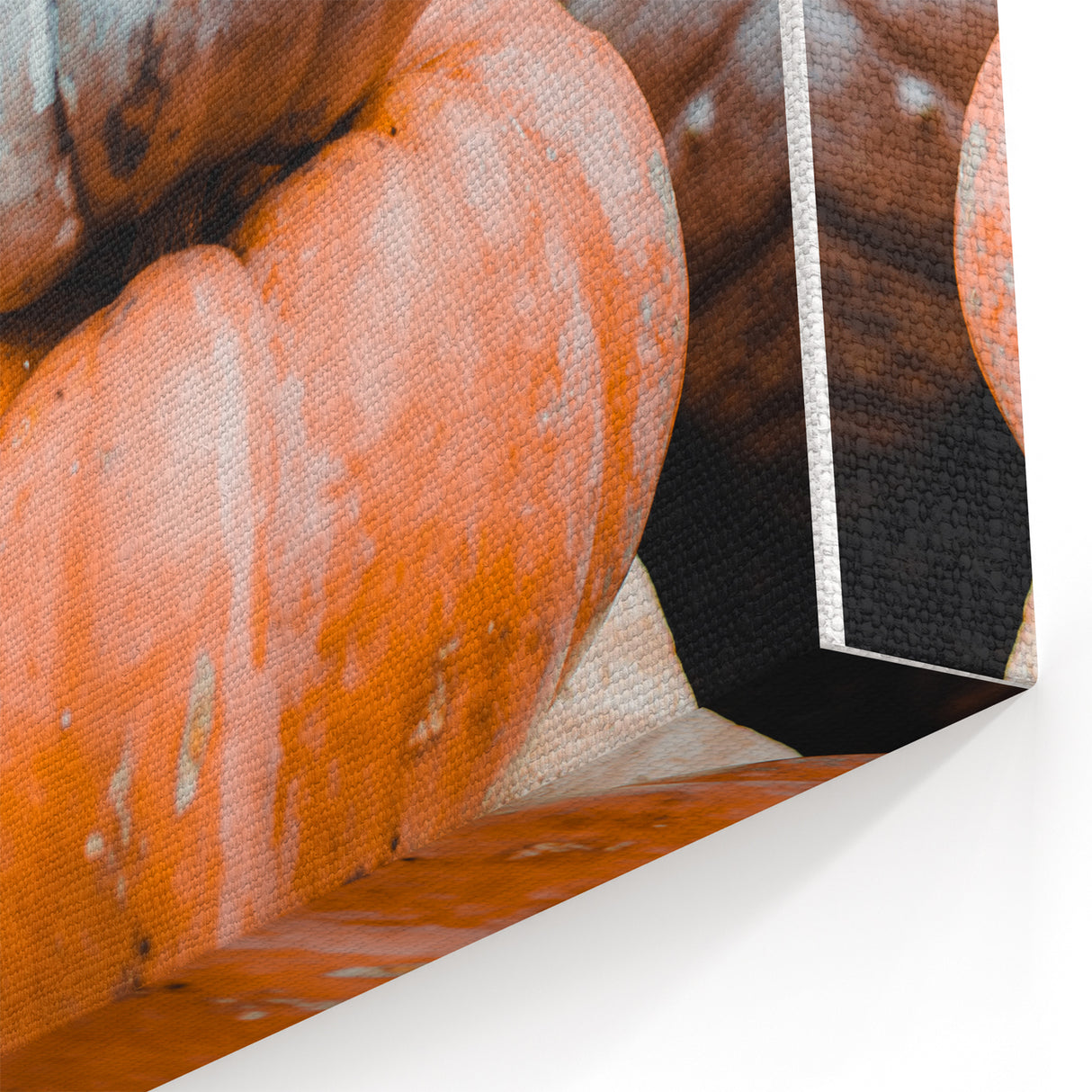 Stacked Harvest Pumpkins - Fall Wall Art Autumn Canvas Art