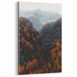 Misty Autumn Mountains - Fall Wall Art Autumn Canvas Art