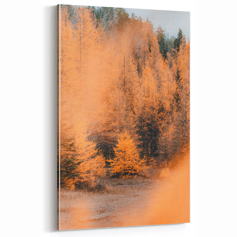 Golden Autumn Forest - Fall Wall Art Autumn Canvas Art Print