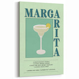 Margarita Cocktail Recipe - Bar Wall Art for Kitchen & Home Decor