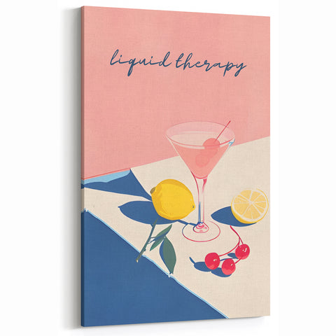 Liquid Therapy Cocktail - Bar Wall Art for Kitchen & Lounge