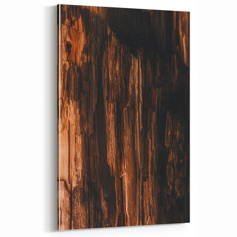 Rustic Tree Bark Fall Wall Art – Nature-Inspired Canvas Print
