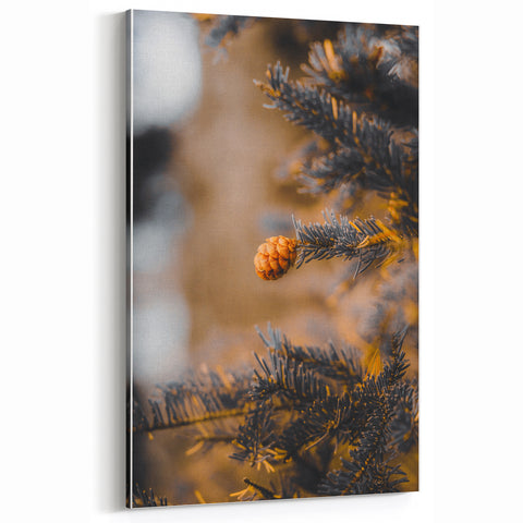 Rustic Pinecone Fall Wall Art – Nature-Inspired Canvas Print
