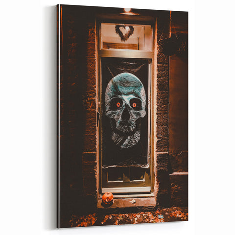 Spooky Skull Halloween Wall Art – Fall Canvas for Home Décor