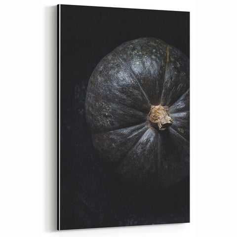 Dark Pumpkin Close-Up – Moody Fall Wall Art for Home Décor