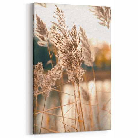 Golden Pampas Grass - Summer Wall Art, Nature-Inspired Decor
