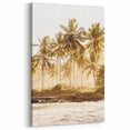 Golden Tropical Palms - Summer Wall Art, Coastal Paradise Print