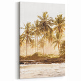 Golden Tropical Palms - Summer Wall Art, Coastal Paradise Print