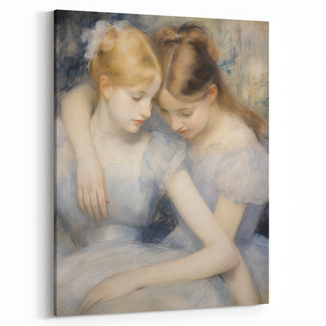 Romantic Vintage Portrait Art – Antique Sisterhood Canvas & Prints