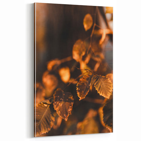 Golden Autumn Leaves – Warm Fall Wall Art for Home Décor