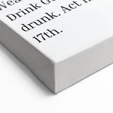 Funny St. Patrick’s Day Wall Art – Irish Typography Print Decor