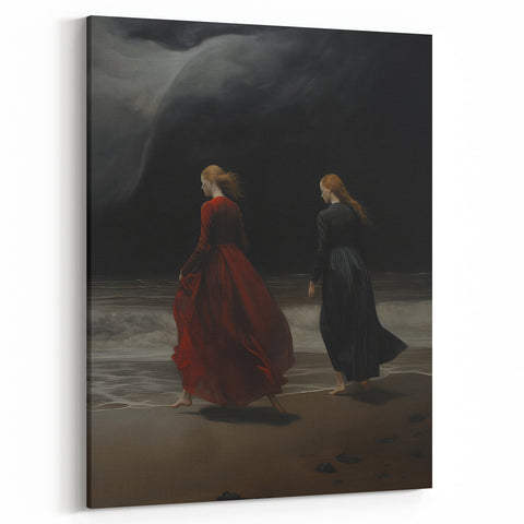 Dramatic Vintage Portrait Art – Antique Ocean Canvas & Prints