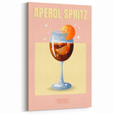 Aperol Spritz Cocktail - Bar Wall Art for Kitchen & Lounge