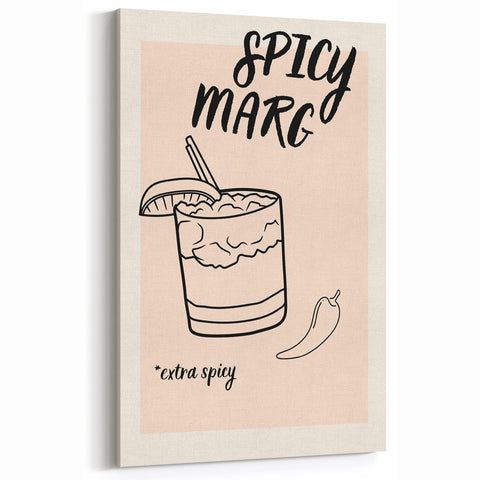 Spicy Margarita Cocktail - Bar Wall Art for Kitchen & Lounge
