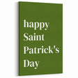 Happy St. Patrick's Day Wall Art – Irish Shamrock Decor Print