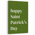 Happy St. Patrick's Day Wall Art – Irish Shamrock Decor Print
