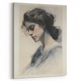 Classic Portrait Artwork – Vintage Elegant Woman Wall Art