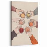 Cheers Whiskey Glasses - Bar Wall Art for Lounge & Kitchen