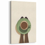 Minimalist Coffee Art - Coffee Wall Art for Kitchen & Café Decor