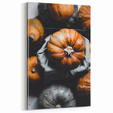 Harvest Pumpkin Still Life – Fall Wall Art for Cozy Decor