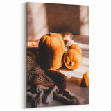 Golden Harvest Pumpkins – Fall Wall Art for Cozy Home Decor
