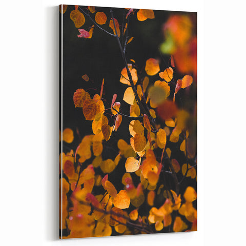 Golden Autumn Leaves – Fall Wall Art for Seasonal Elegance