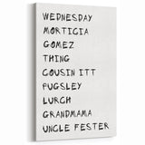 Spooky Character Names Halloween Wall Art - Halloween Wall Decor