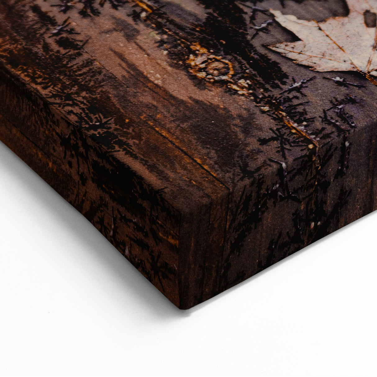 Rustic Frosted Leaves – Fall Wall Art for Cozy Autumn Charm