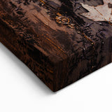 Rustic Frosted Leaves – Fall Wall Art for Cozy Autumn Charm